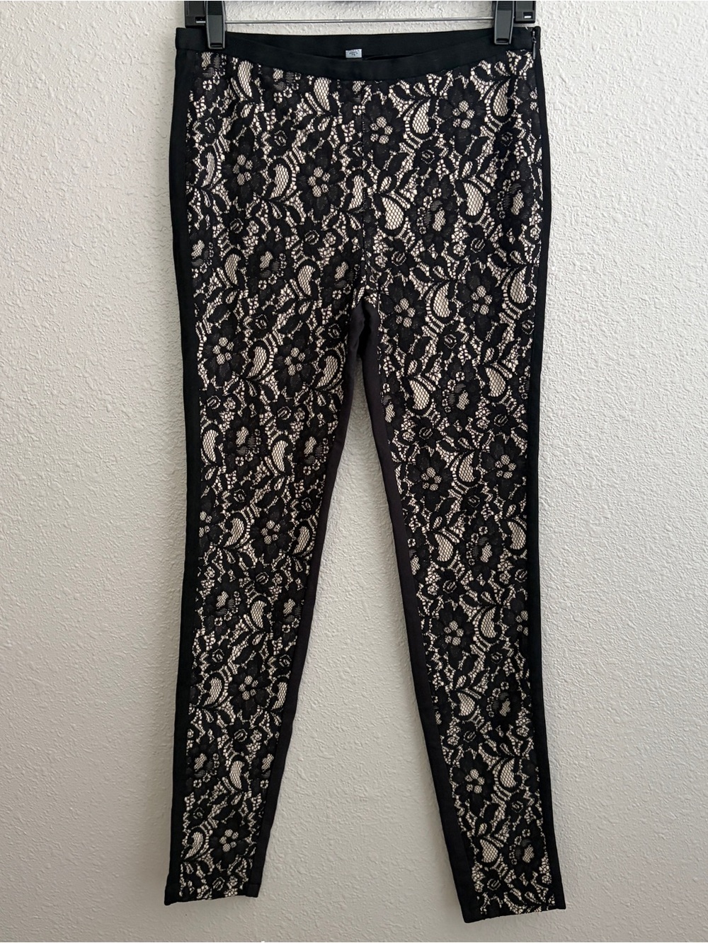 Design Lab Lord & Taylor Black Lace Leggings